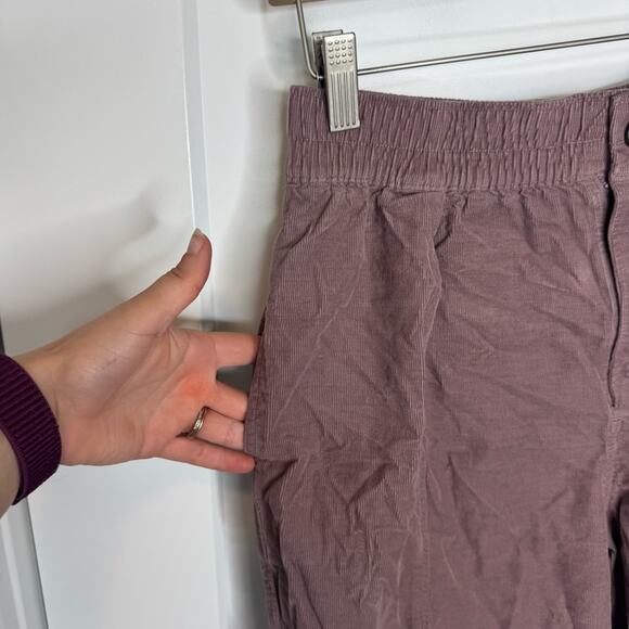 Madewell Corduroy Pull On Tapered Ankle Pants Purple High Rise Size Small - Picture 5 of 8